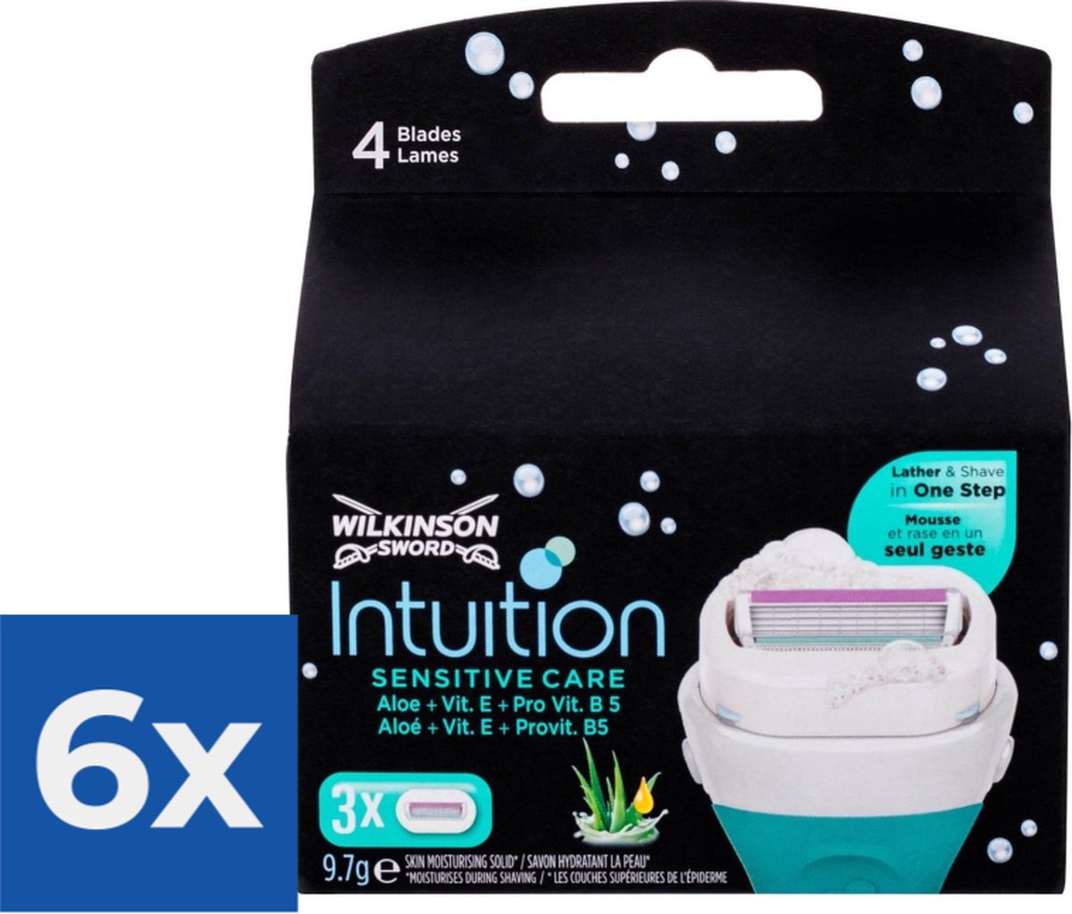 Wilkinson Sword Wilkinson Intuition Sensitive Care Scheermesjes 3 stuks  Single Item Voordeelverpakking 6 stuks