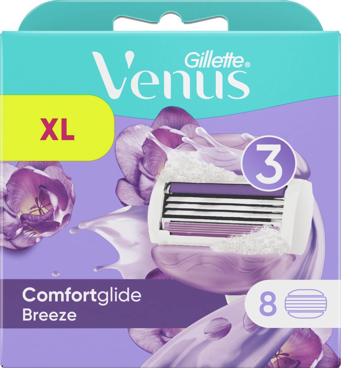 Bol.com Gillette Venus Comfortglide Breeze Scheermesjes Voor Vrouwen - 8 Navulmesjes - Voordeelverpakking 6 stuks aanbieding