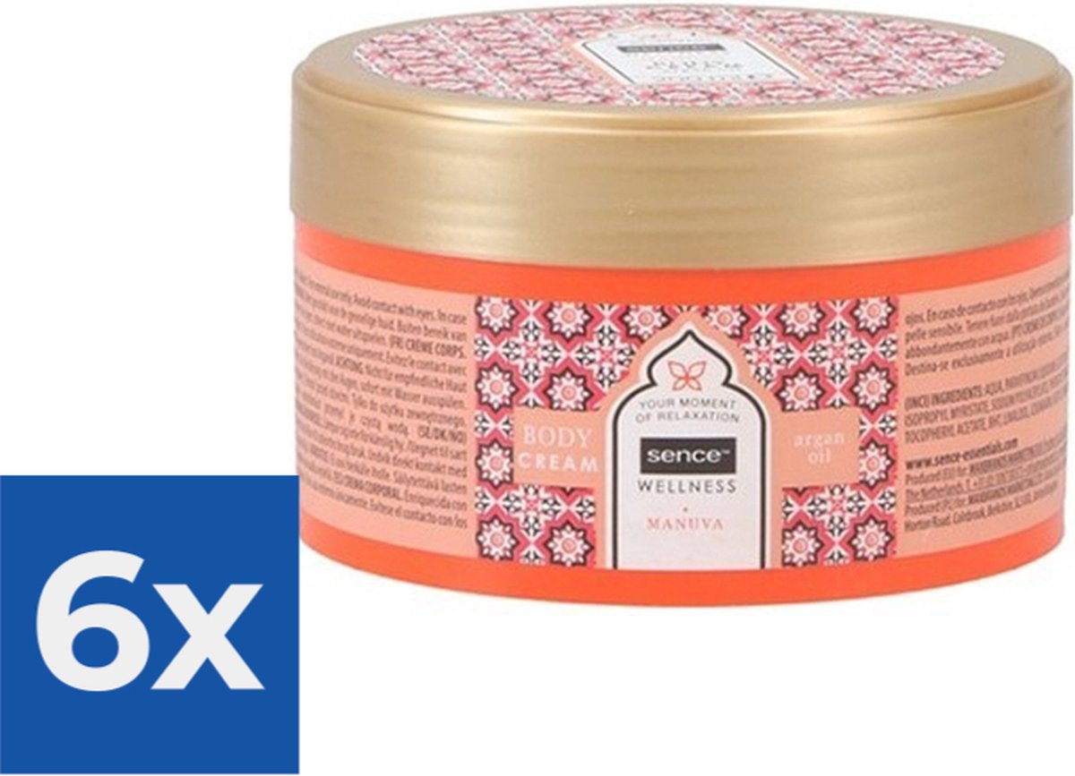 Goedkoopste Sence Wellness Body Crème Manuva 200 ml - Voordeelverpakking 6 stuks
