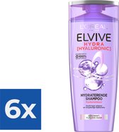 L’Oréal Paris Elvive Shampoo Hydra Hyaluronic Hydraterend - 250 ml - Voordeelverpakking 6 stuks