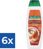 Palmolive Shampoo - 2 in 1 Luminous Nourishment Argan Oil 350 ml - Voordeelverpakking 6 stuks