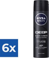 Deodorant Spray Men Deep Black Carbon Nivea (150 ml) - Voordeelverpakking 6 stuks