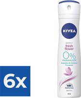 Nivea Deodorant Spray Fresh Flowers 150 ml - Voordeelverpakking 6 stuks