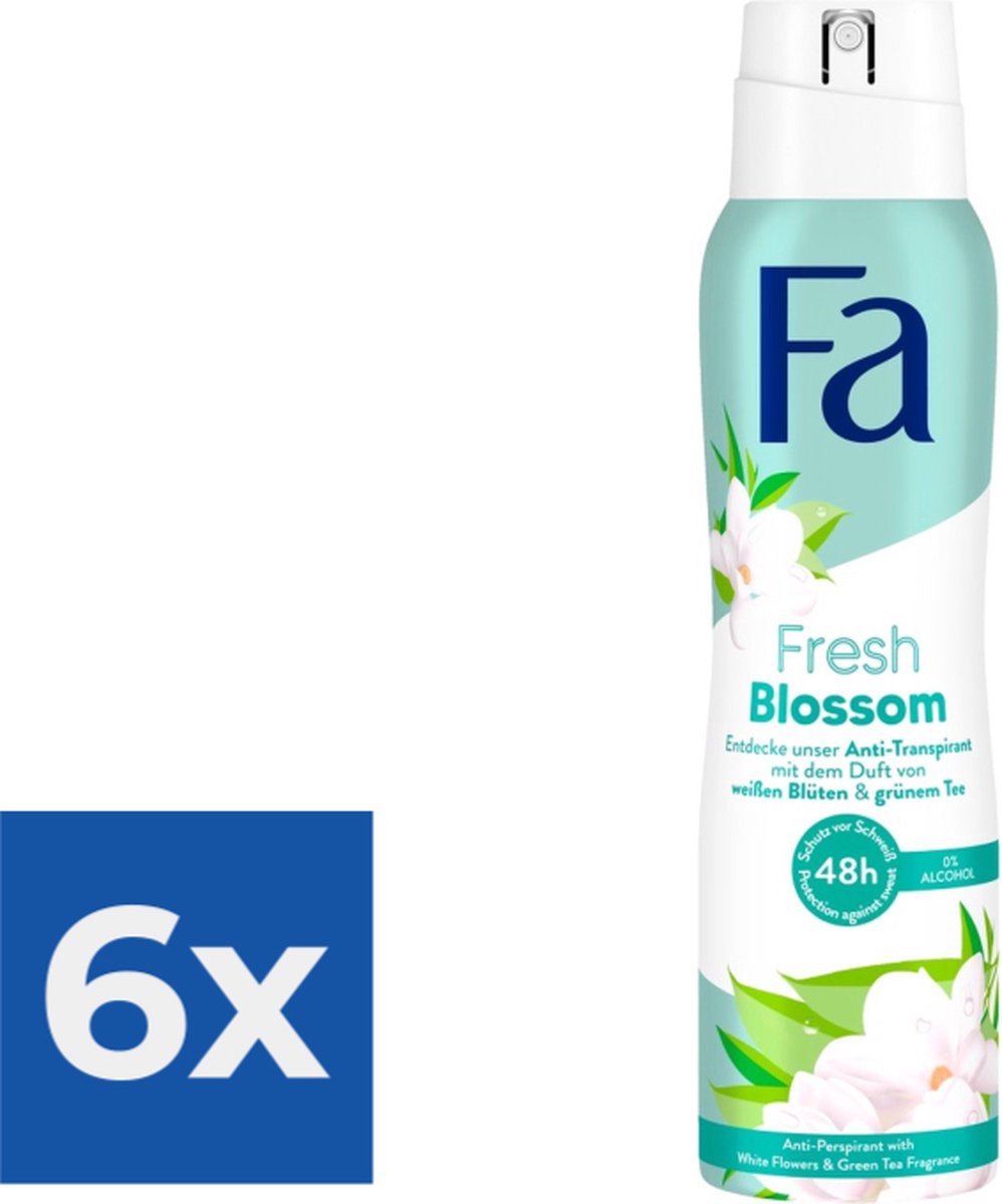 Goedkoopste Fa Deodorant Fresh Blossom 150ML - Voordeelverpakking 6 stuks