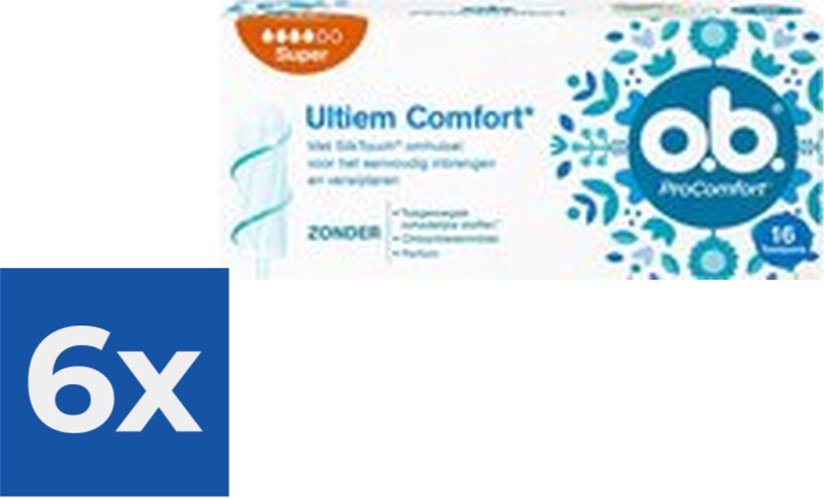 Goedkoopste o.b. ProComfort Super 16 stuks - Voordeelverpakking 6 x 16 stuks