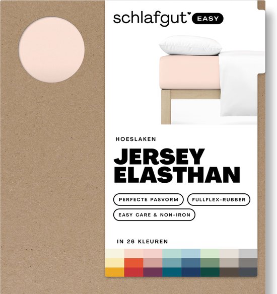 schlafgut Easy Jersey Elasthan Hoeslaken XL - 180x200 - 200x220 230 Red Light