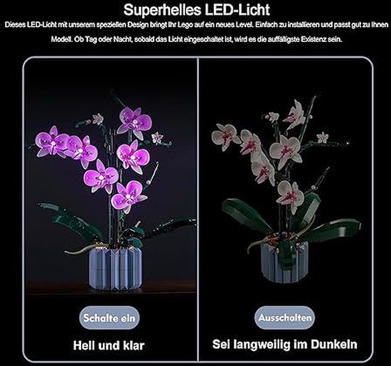 Ensemble d'éclairage LED pour Lego Orchid Lego 10311 Orchid Botanical  Collection Set 