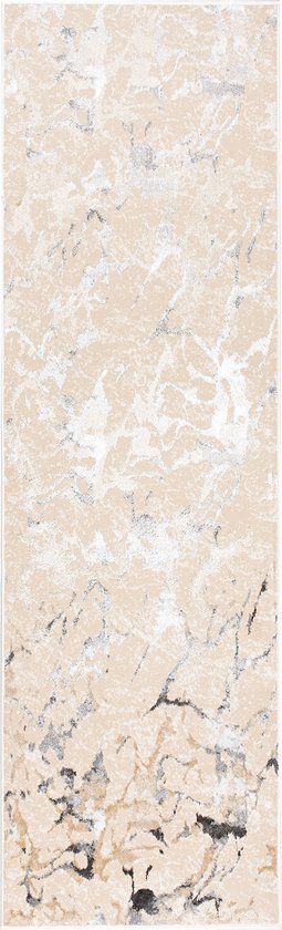 Tapiso Crystal Runner Carpet Runner Grijs Tapis à Poils Courts Taille - 70x100