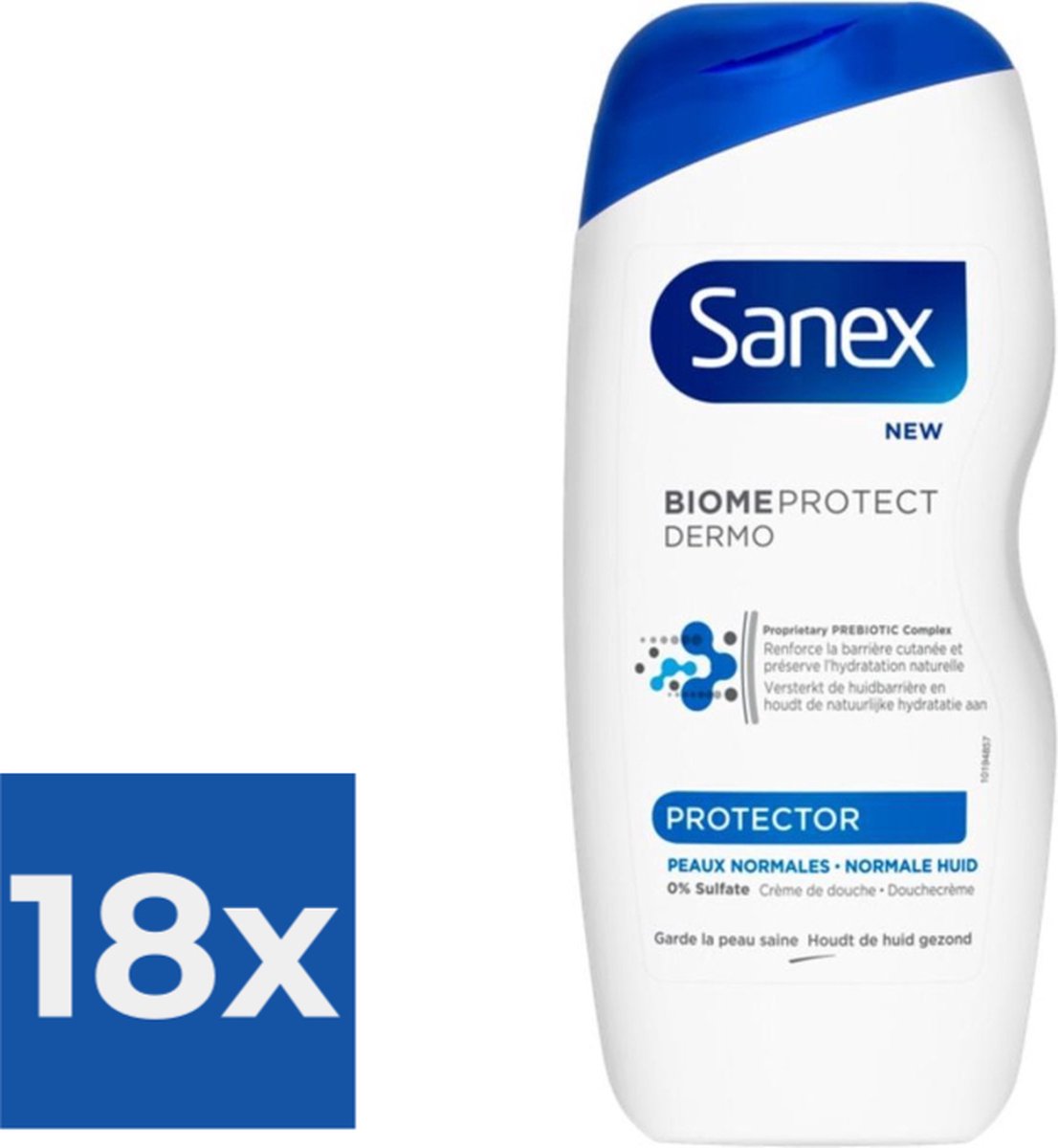 Goedkoopste Sanex Douchegel Dermo Protector 250 ml - Voordeelverpakking 18 stuks