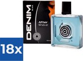 Denim Aftershave Men - Black 100 ml - Voordeelverpakking 18 stuks