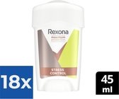 Déodorant sec Rexona Maximum Protection Stress Control - 45 ml - Pack économique 18 pièces
