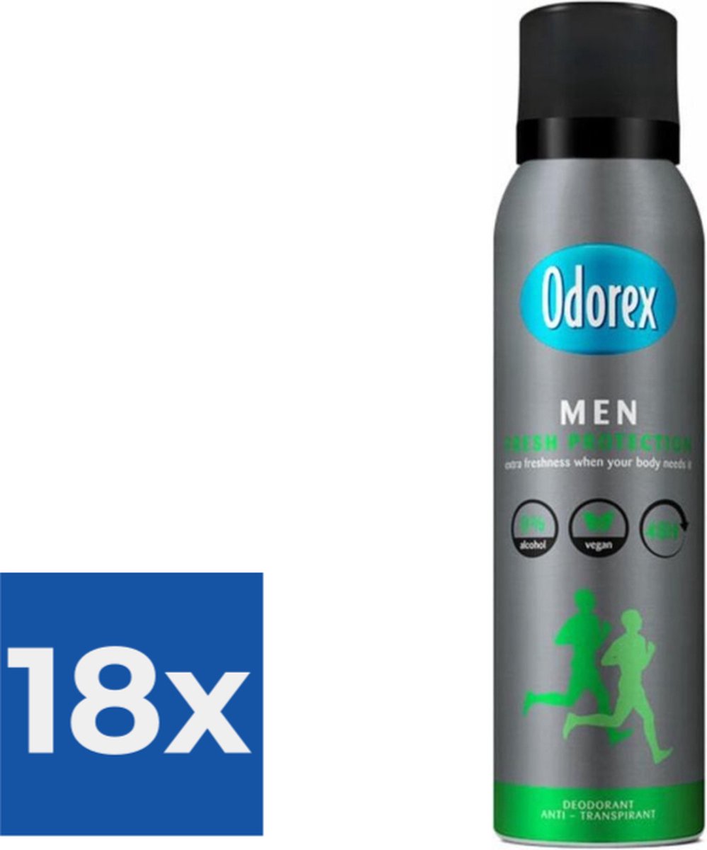 Goedkoopste Odorex Deospray Men - Fresh Protection - Voordeelverpakking 18 x 150 ml