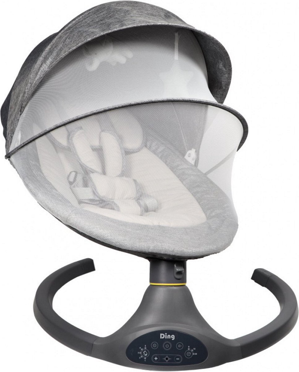Ding Hugg Swing Babyschommel - Grijs - Draaibare babyswing - Met Muziek en Bluetooth — afbeelding 2