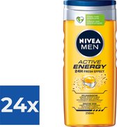 Nivea Men Douchegel Active Energy 250ml - Voordeelverpakking 24 stuks