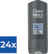 Dove Men + Care Cool Fresh - 400 ml - Douche Gel - Voordeelverpakking 24 stuks