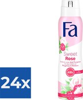 Fa Deospray Sweet Rose 150 ml - Voordeelverpakking 24 stuks