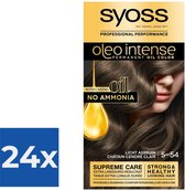 SYOSS Oleo Intense 5-54 Teinture capillaire Brun Cendré Clair - 1 pièce - Pack économique 24 pièces