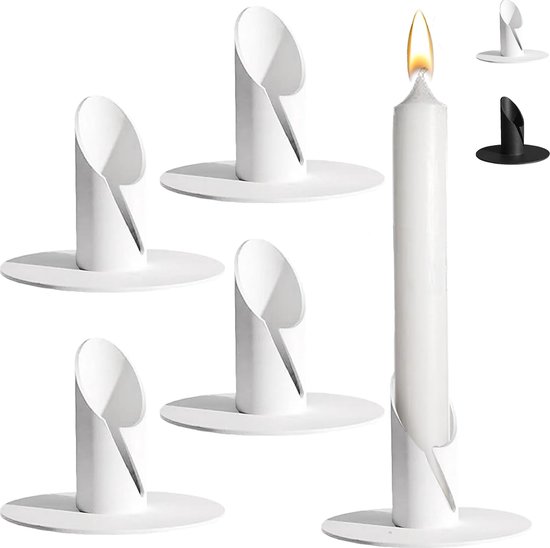 Keenso Bougeoir De Pilier Noir Bougeoirs De Pilier En Métal Noir