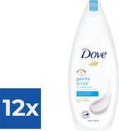 Dove Douchegel - Neutral Gentle Scrub 225 ml - Voordeelverpakking 12 stuks