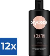 Syoss Keratin Shampoo - 440 ml - Voordeelverpakking 12 stuks