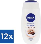 Nivea Indulgent Moisture Cocoa Shower Cream - 250 ml - Voordeelverpakking 12 stuks