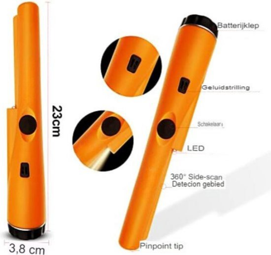 Metaaldetector Voor Kinderen - Lichtgewicht, Instelbaar 60-80 Cm Met Accessoires