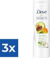 Dove Bodylotion - Nourishing Secrets Invigorating Avocado 250 ml - Voordeelverpakking 3 stuks