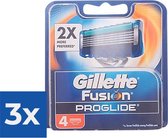 Gillette Fusion ProGlide Scheermesjes - 4 Stuks - Voordeelverpakking 3 stuks