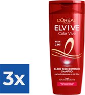 L'Oréal Paris Elvive Color Vive 2in1 Shampoo - 250ml - Voordeelverpakking 3 stuks