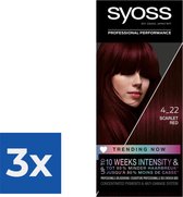 SYOSS Color baseline 4-22 Scarlet Red - 1 stuk - Voordeelverpakking 3 stuks