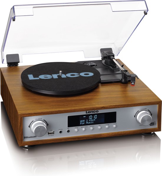 Lenco Platenspeler - Stereoset met DAB en Bluetooth - MC-160WD - Hout — afbeelding 3