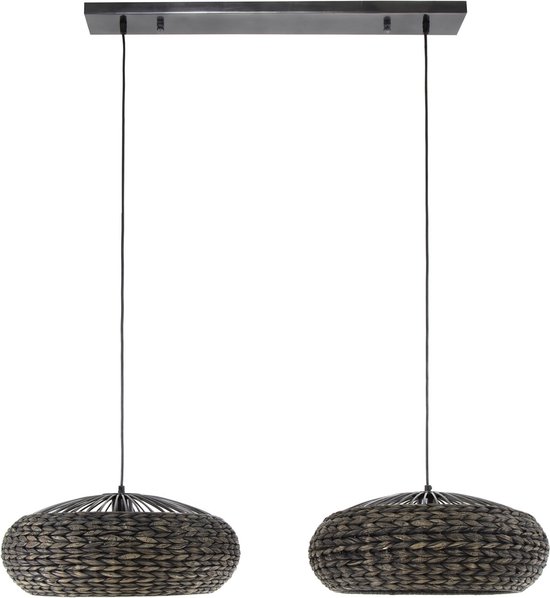 NETTLIFE, Hanglamp Met 5 E27 Vlamvaste Lampenhouden, Oudhout, 60 Cm Voor Eetkamer Keuken Of Woonkamer Zonder Gloeilamp