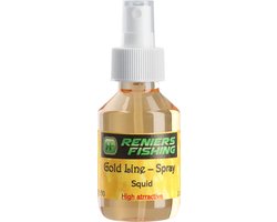 Reniers Fishing Gold Line Spray 100ml – Onverdunde Attractieve Aasspray - Smaak : Squid