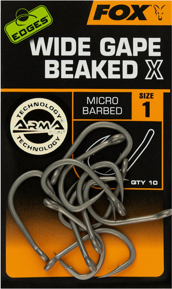 Fox Edges Armapoint Wide Gape Beaked X Micro Barbed 10pcs - Maat : Size 1