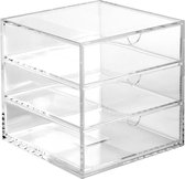 Heldere acrylcontainer met 3 laden