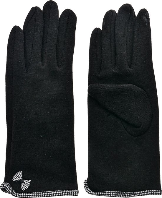 Clayre & Eef Handschoenen Winter 9x24 cm Zwart Polyester