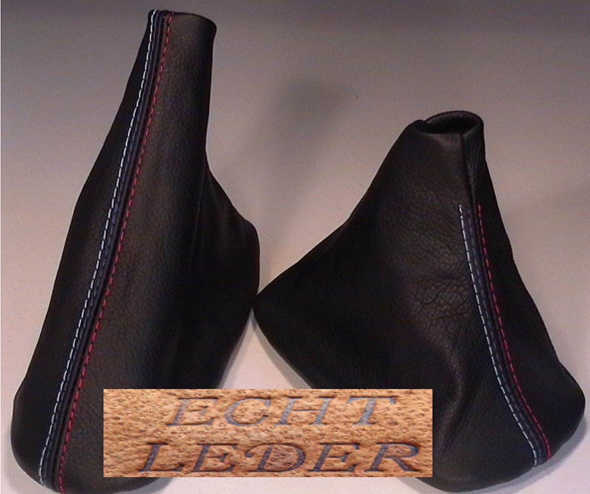 ECHT Leder pookhoes BMW E46 M Stiksels bouwjaar 1997-2006 met Handremhoes