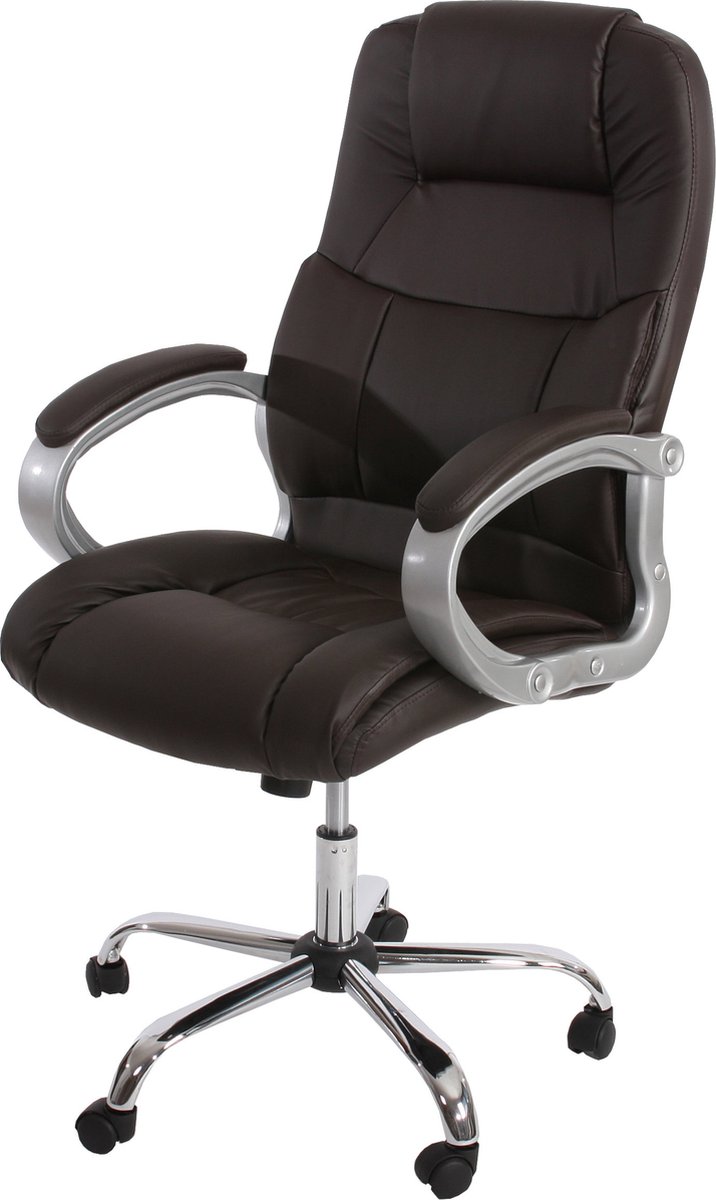 Cosmo Casa Professionele kantoorstoel Boston XXL executive chair draaistoel Amerikaanse versie - Draagvermogen 150 kg - Kunstleer - Bruin