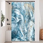 Rideau de douche Lavable - Rideau de douche Textile - Blauw - 180 x 180 CM