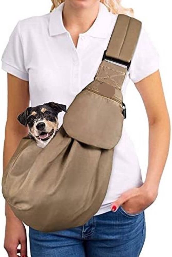 Puppy Sling Draagtas voor kleine hond, kat, comfortabele en duurzame huisdier Sling schoudertas reisdraagtas voor puppy kitty kleine honden katten (grijs