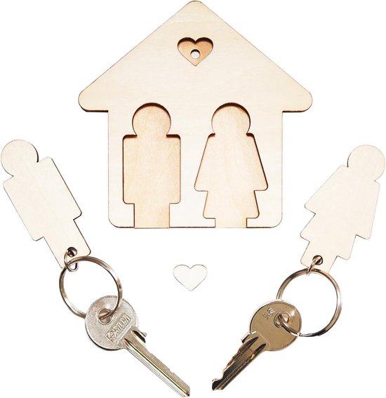 Houten Sleutelhanger Magnetic Key Holder | Sleutelkastje Hout Key Hanger Wall Cadeau Ideeën Voor Valentijnsdag | Magnetische Sleutelhouder New Home Gift | Key Hangers for Wall Sleutelhouder Hout
