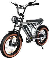 P4B - Fatbike - Fatbike électrique - Vélo électrique - VTT électrique - E bike - Grijs - Garantie 1 an - Légal sur la voie publique