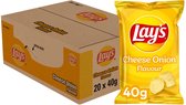 Lay's Flatchips Cheese onion kaas ui chips 20 zakjes x 40 gram