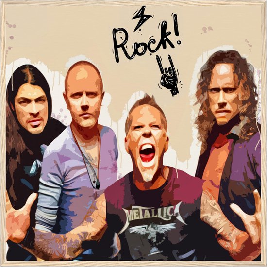 Muziek Posters - James Hetfield - Metallica poster | hard rock posters | 50 x 50 cm | WALWALLS®