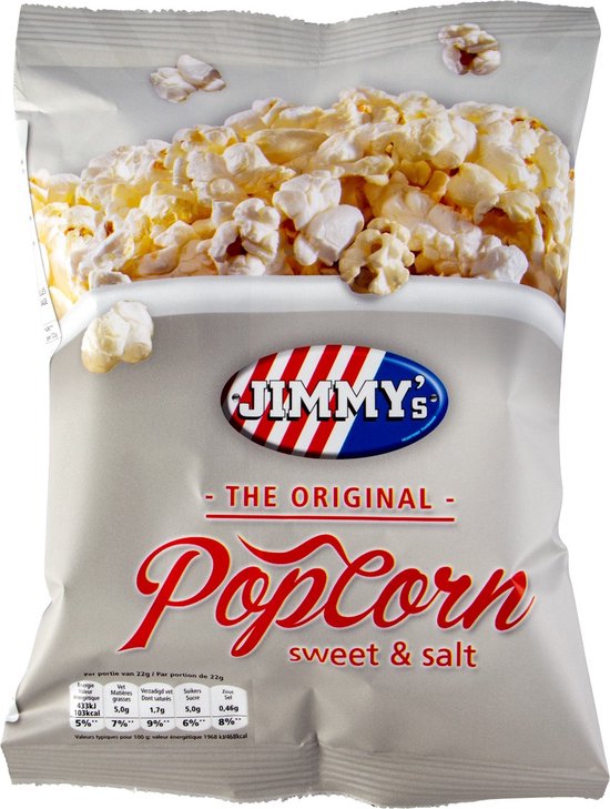 Jimmy's Popcorn sweet salt minibag 21 zakjes x 22 gram