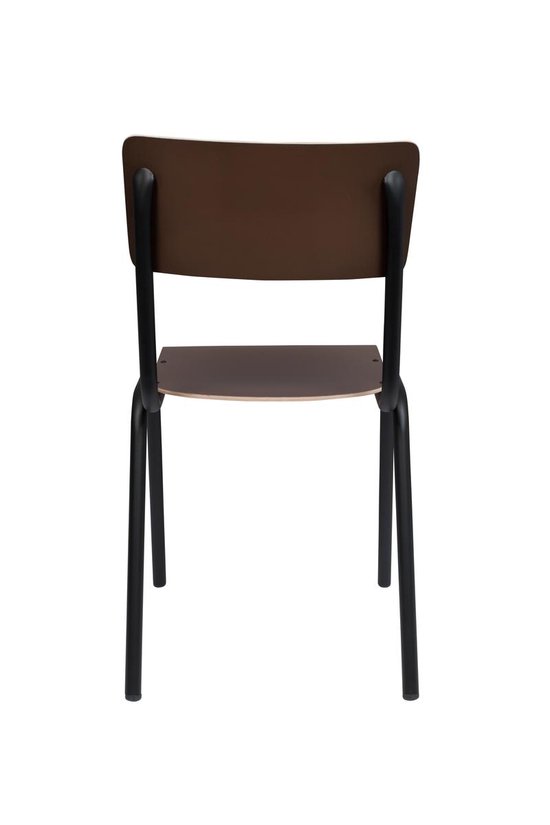 | Zuiver Back To School Matte eetkamerstoel Zuiver Eetkamerstoel Back To School Mat bruin