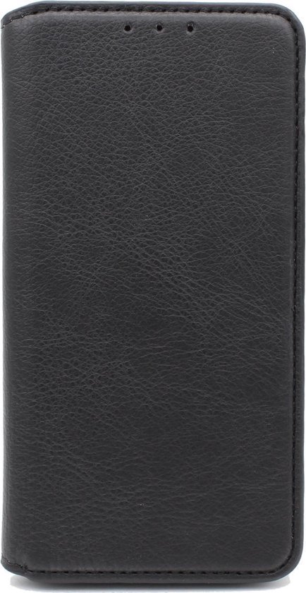 HB Hoesje Geschikt voor Samsung Galaxy J6 Plus - Zwart - Luxe Kunstlederen Slim Portemonnee Book Case