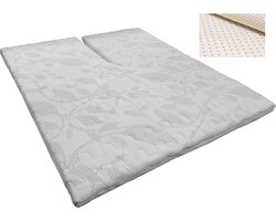 Slaaploods.nl Splittopper - Latex Deluxe - 160x220x6 cm - Wit