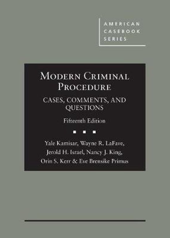Modern Criminal Procedure 9781683289913 Yale Kamisar Boeken