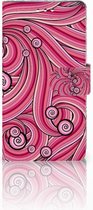 Sony Xperia XZ1 Bookcase Hoesje Swirl Pink